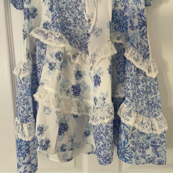 For Love and Lemons Rosalyn Mini Dress blue - Picture 10 of 12